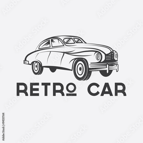 retro car vector design template