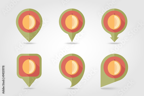 Free Download Melon mapping pins icons - GFXLoad