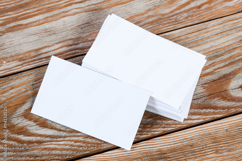 White blank business visit card