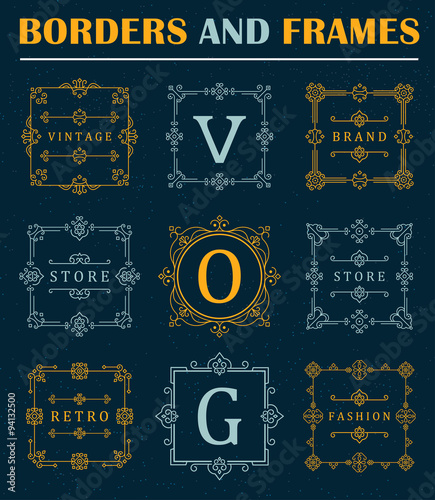 Set of Luxury Borders and Frames