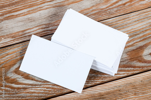 White blank business visit card