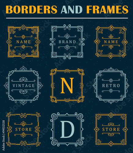Set of Luxury Borders and Frames