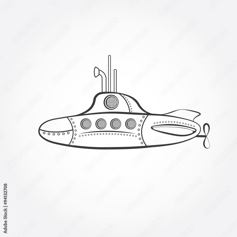 cartoon submarine vector design template cartoon submarine vector design template