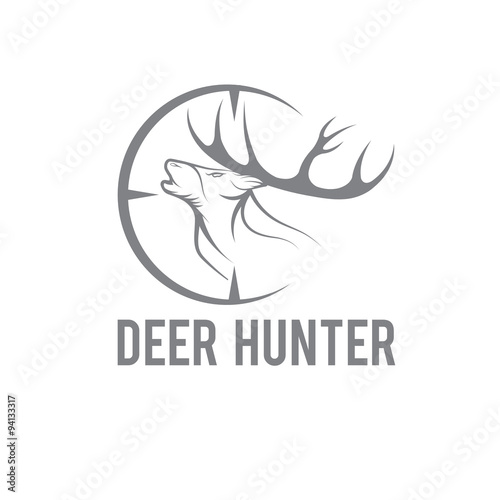 deer hunter vector design template