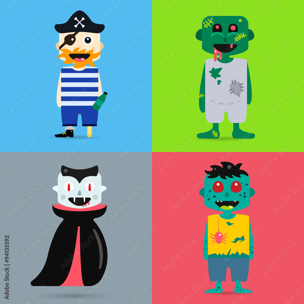 Monster cartoon characters isolated silhouette Monster cartoon characters isolated silhouette