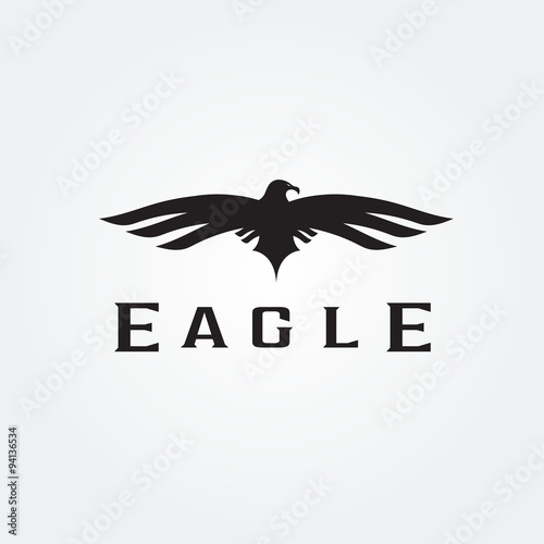 Bird eagle abstract vector design template