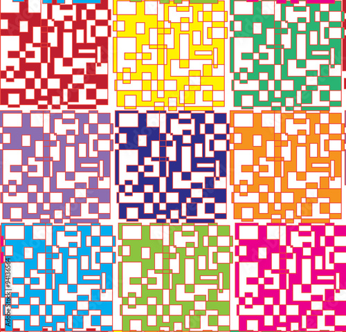 Abstract colorful elements pattern