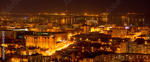 nightlife Russia, the evening city of Saratov with Volga River, © Alisa