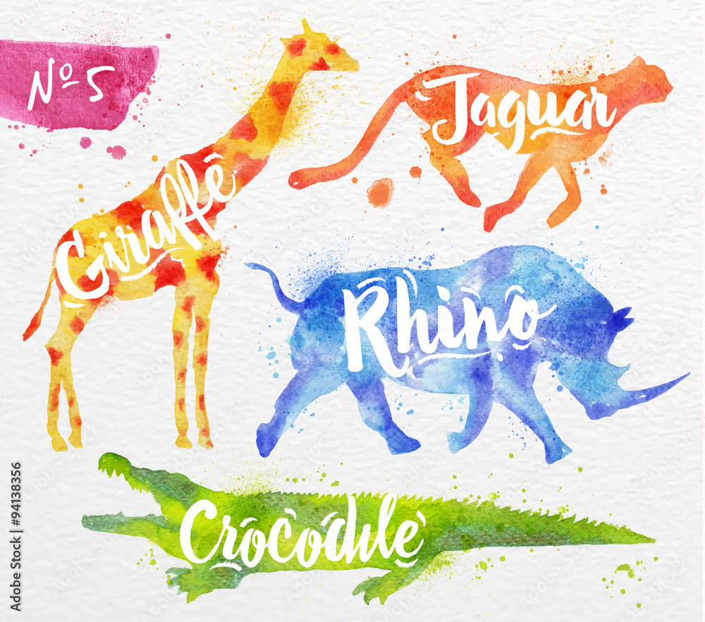 Obraz premium Painted animals crocodile