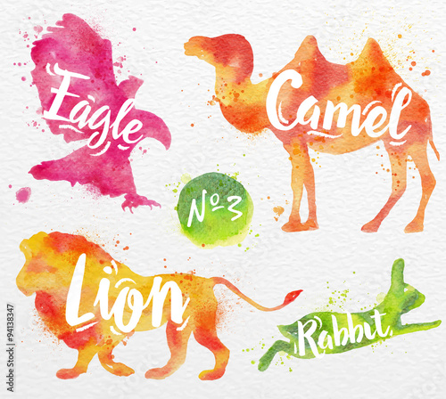 Fototapeta Naklejka Na Ścianę i Meble -  Painted animals camel
