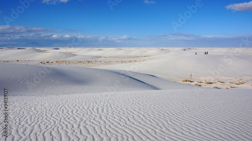 White Sand Dunes on Sunny Day