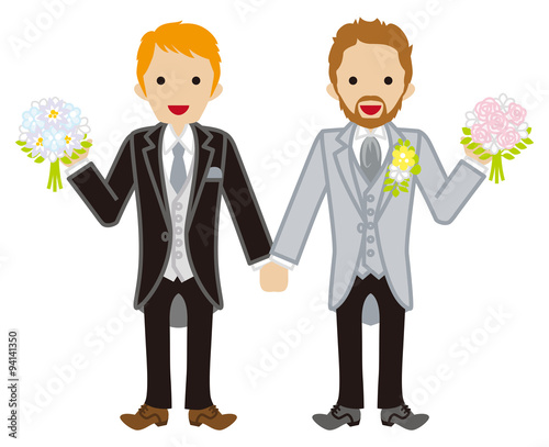 Wedding -gay couple -Red hair