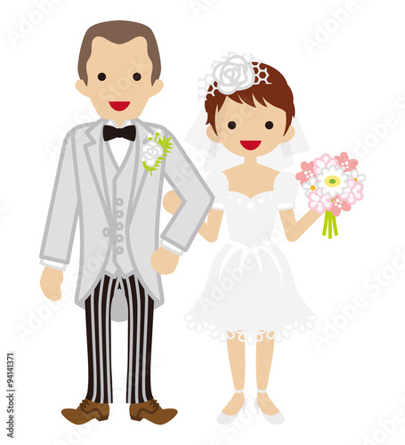 Wedding -Heterosexual Couple -Short hair