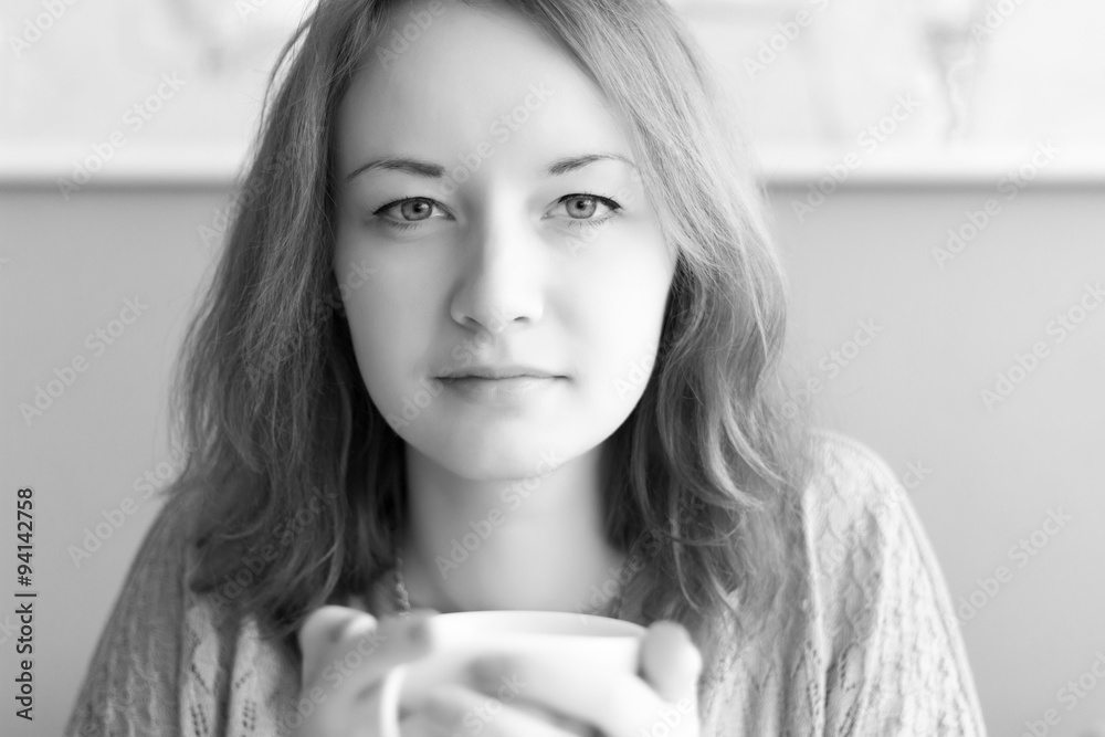 Pretty Girl holding a cup of tea