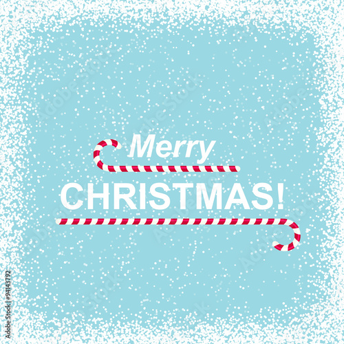 Snowy Background with Merry Christmas