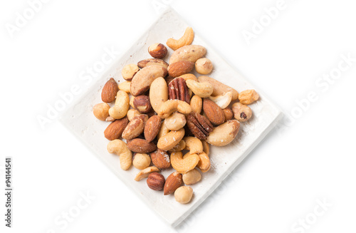 mix of various nuts isolated