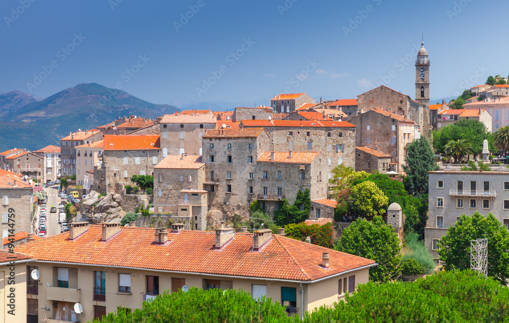 Ancient town Sartene of Corsica, France