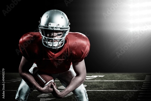 Composite image of portrait of american football player © vectorfusionart