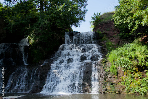 Carew falls at summer sunny day