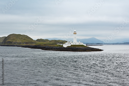 Lighthouse beacon white Scotland hebrides