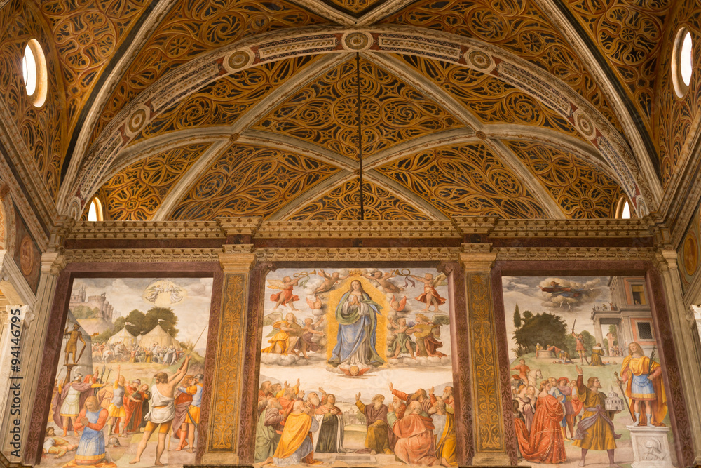 interior of the 16th century Church of San Maurizio, Milan, Italy