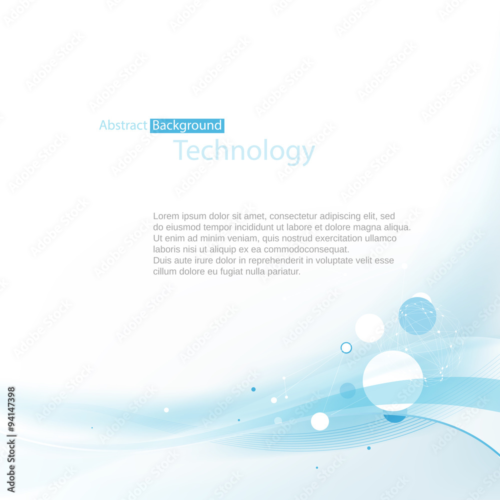 Blue abstract technology background. With space for your text Blue abstract technology background. With space for your text