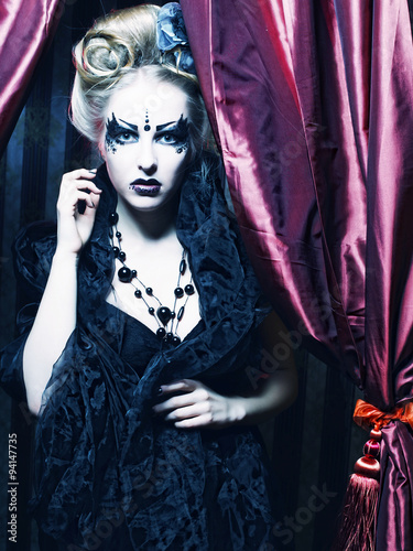 Canvas-taulu Dark Beautiful Gothic Princess.