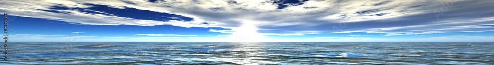 panorama of sea sunset, sunrise, banner panorama of sea sunset, sunrise, banner