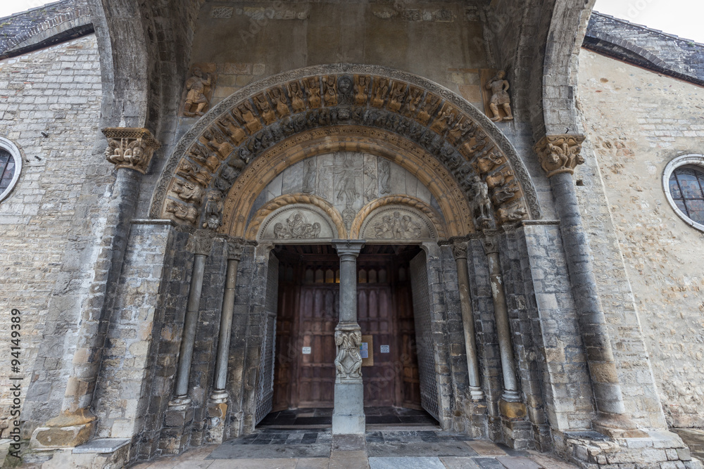 The Eglise Sainte Marie in Oloron, France. On the Camino de Santiago.