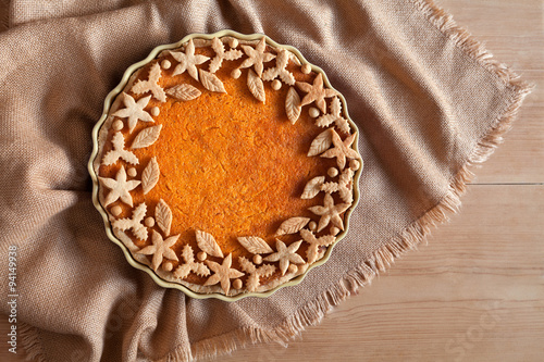 Canvastavla Traditional pumpkin tart pie healthy sweet dessert recipe