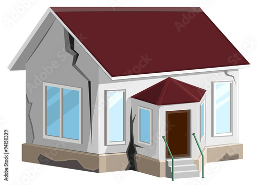 House destroyed. Cracks in walls of home. Property insurance. Errors construction