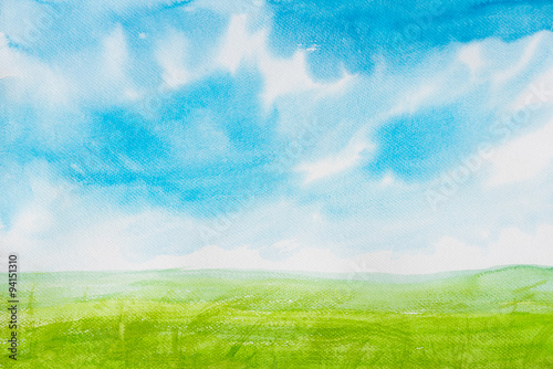 Watercolor painting landscapes
