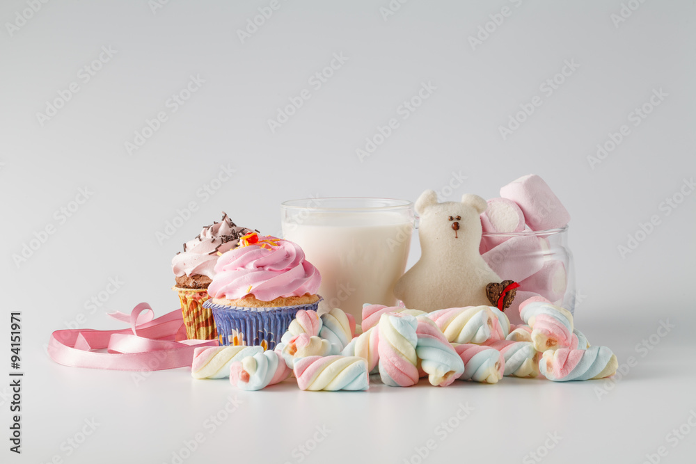 Heap of colored sweets on white background Heap of colored sweets on white background