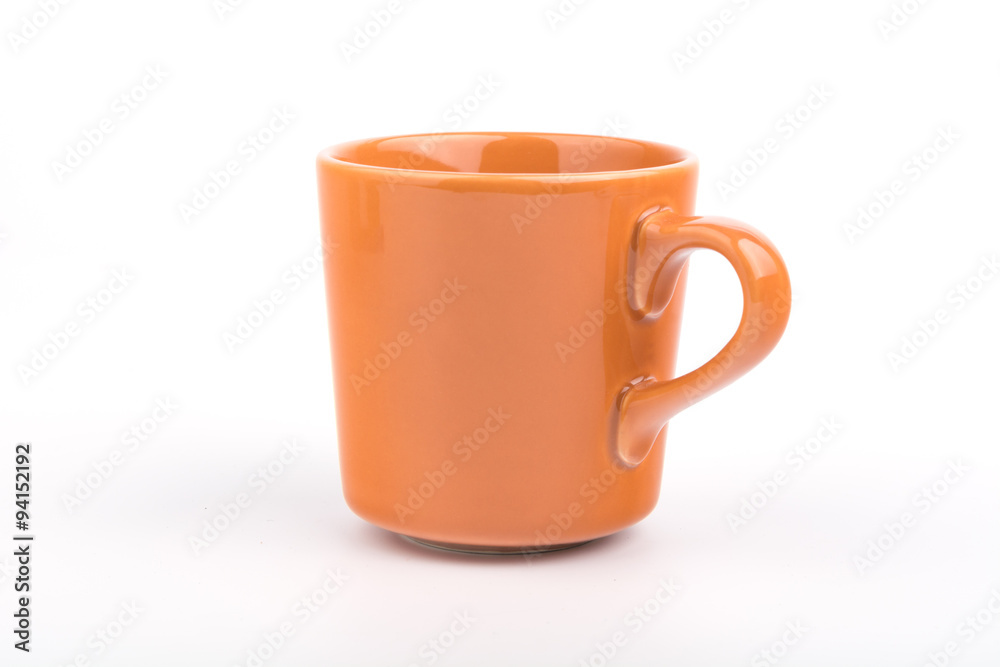 1 Orange cup on white background 1 Orange cup on white background