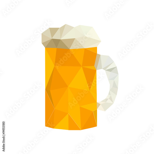 Illustration of modern design with origami beer