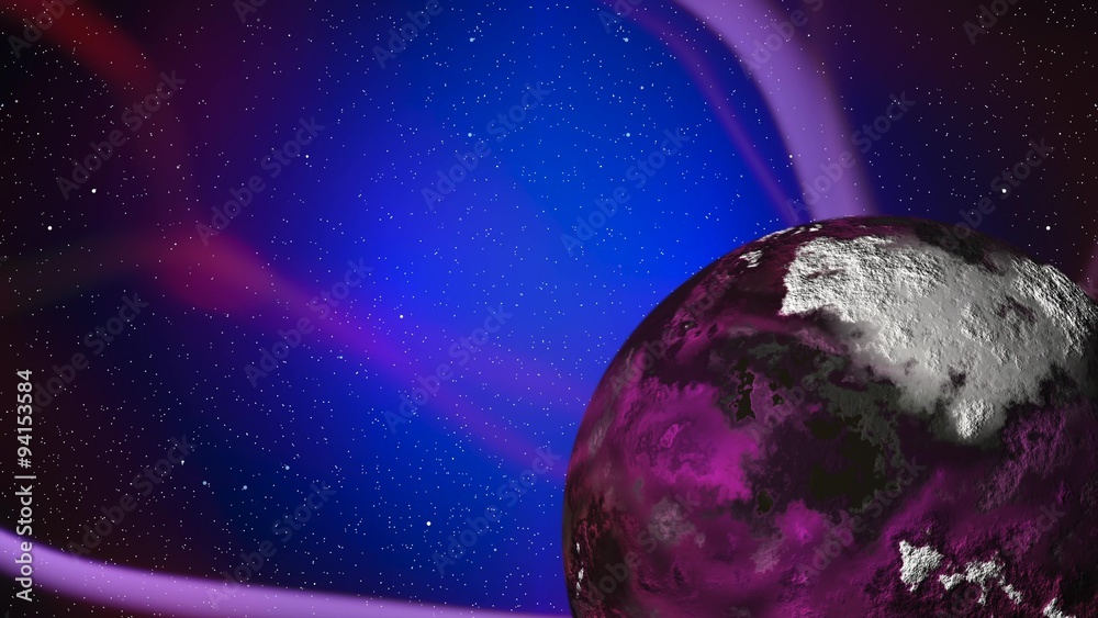 Simulated Stars And Planet In Space Stock Video Adobe Stock