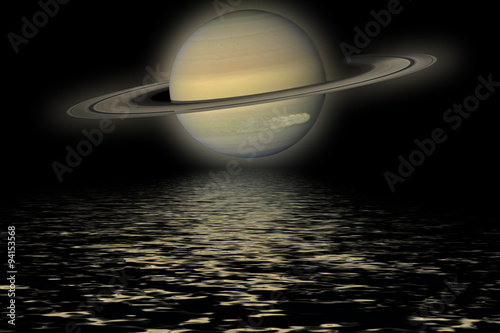 Planet Saturn. Elements of the furnished by NASA.
