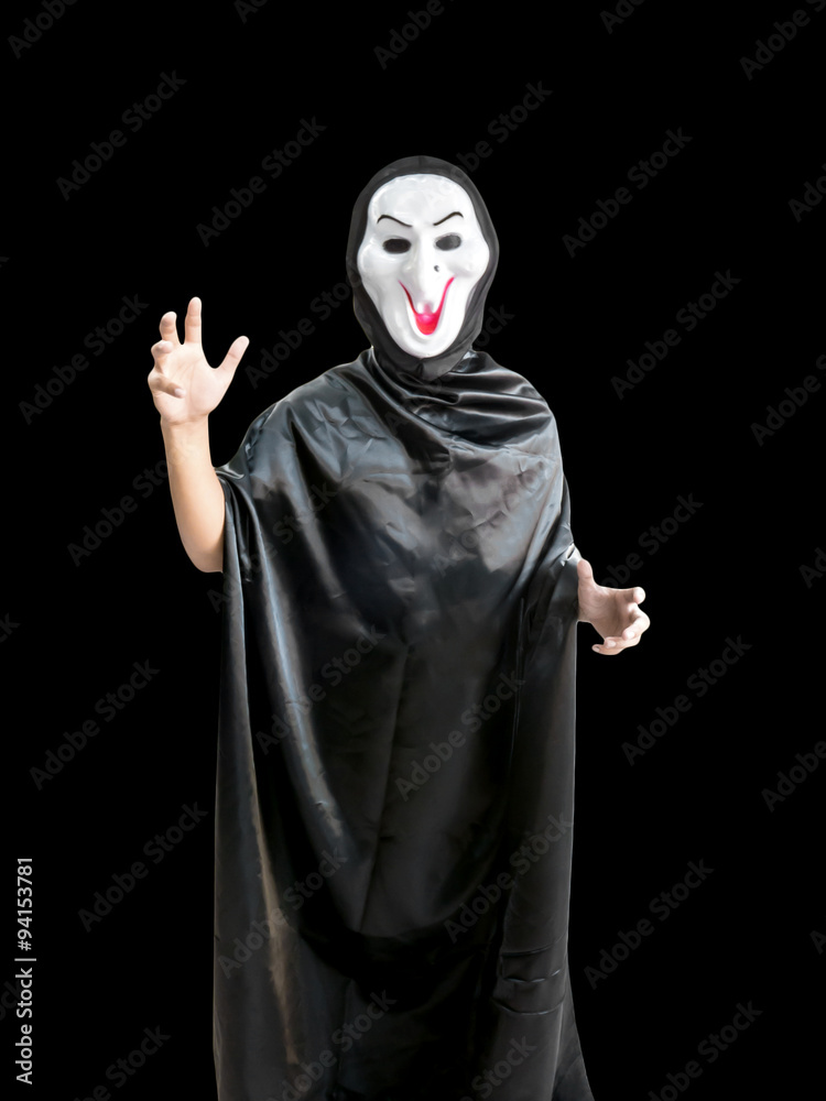 man wear ghost costume isolated man wear ghost costume isolated