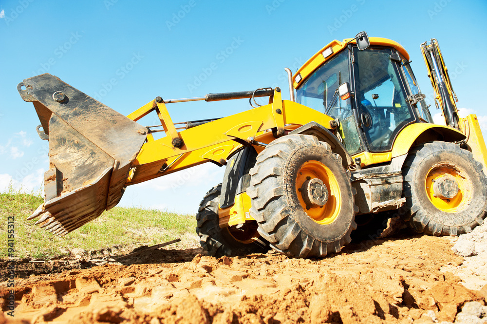 Fototapeta premium wheel loader excavator earthmoving 