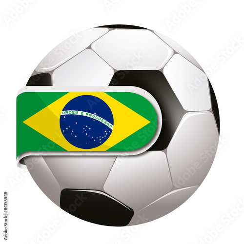 Ball with brazilian flag