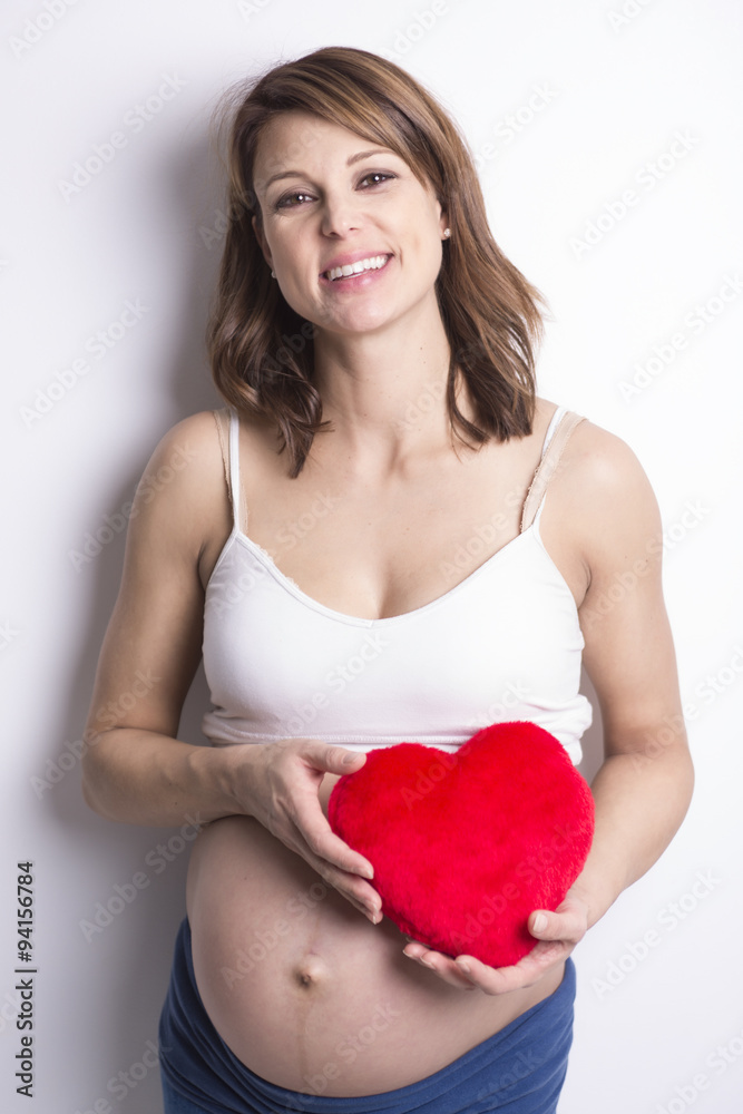 beautiful Portrait of young pregnant woman