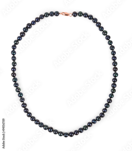 Black pearl necklace