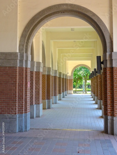 The portrait of university corridor in Taiwan