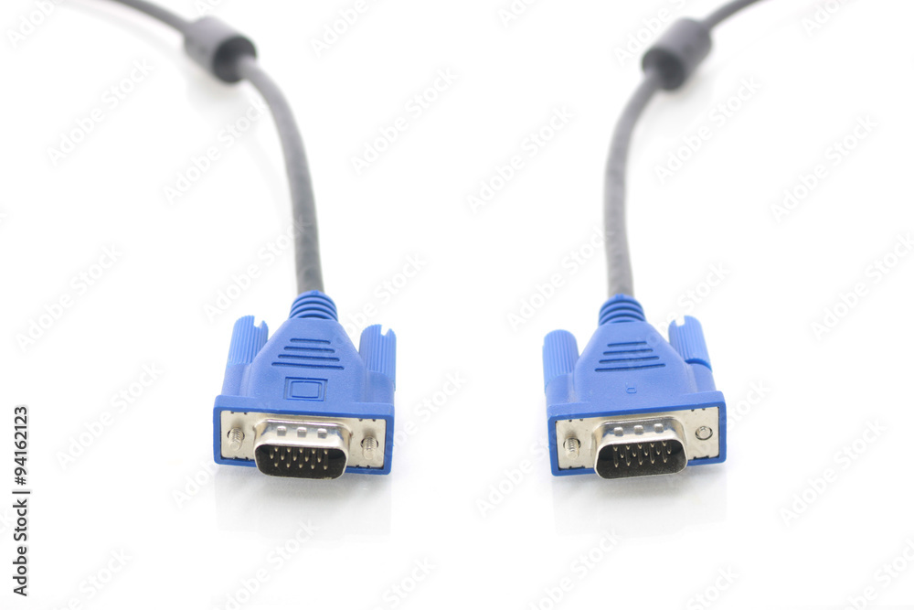 vga connector isolated on white blackground vga connector isolated on white blackground