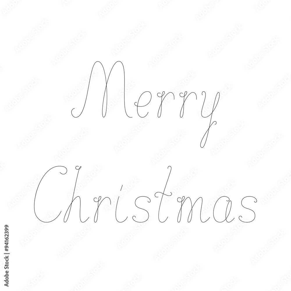 Obraz premium Merry Christmas lettering