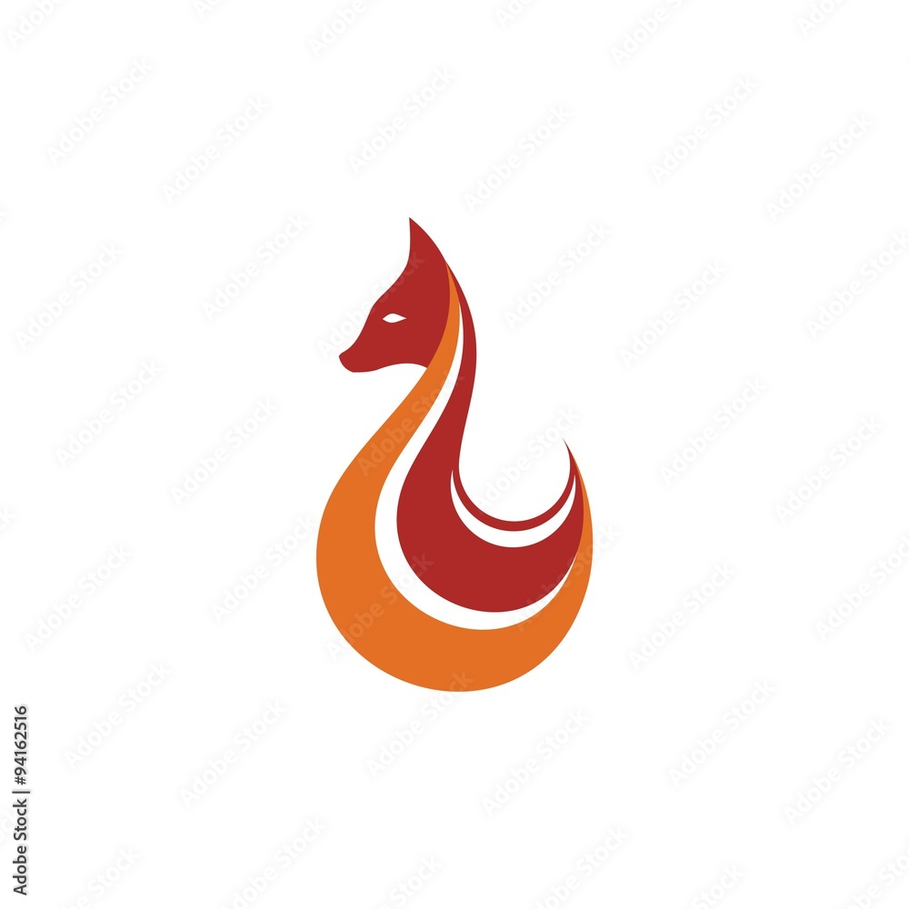 Fox Sign or Logo Template. Fox Animal Face Modern Simple Design Concept Fox Sign or Logo Template. Fox Animal Face Modern Simple Design Concept