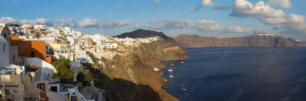 Santorini - The look from Oia to east in evening light.