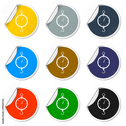 scales icon. Flat design style