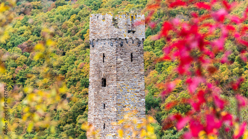Turm der Philippsburg Ruine in Monreal in der Eifel photo