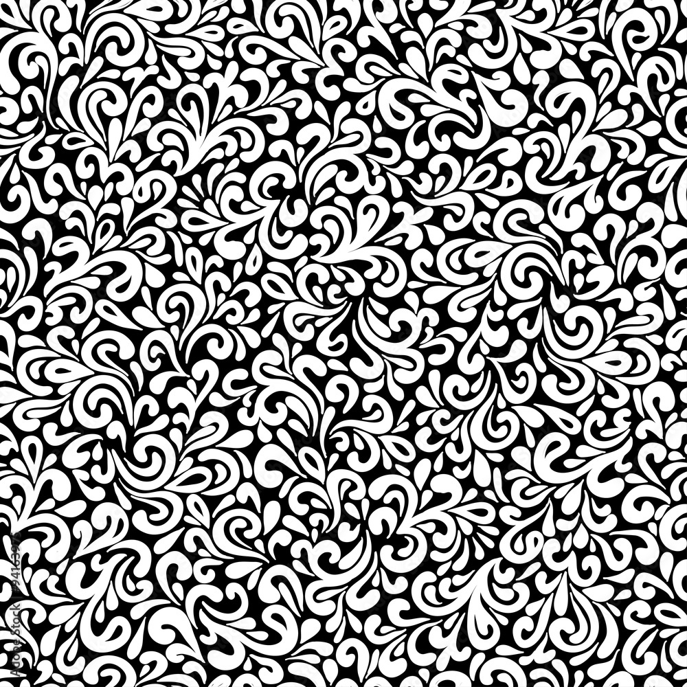 Wavy doodle seamless pattern